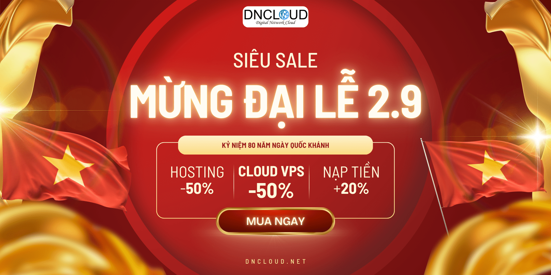 Mừng Đại Lễ 2/9 Siêu Sale Hosting và VPS Lên Đến 50%